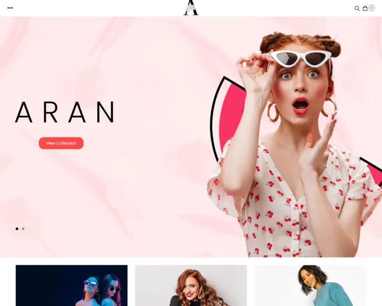 Aran Fashion project by Luminari, Web Development, E-commerce case study