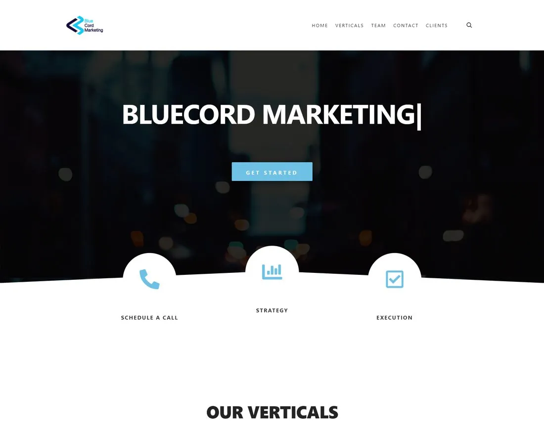 Blue Cord Marketing project by Luminari, Web Development, Web Design case study