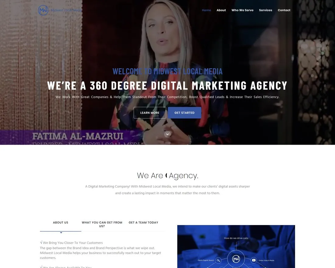 Midwest Local Media project by Luminari, Web Development, Landing Page case study