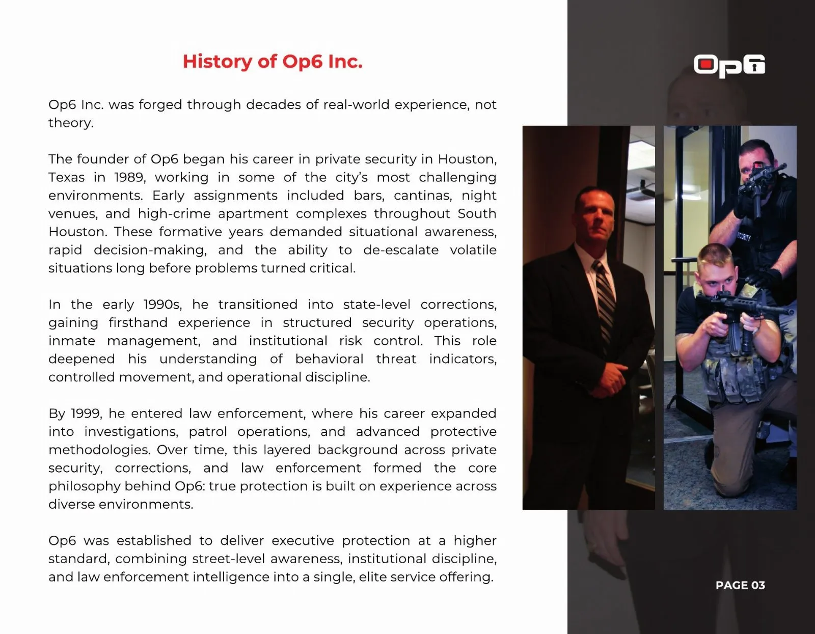 Op6 Security Services, view 2